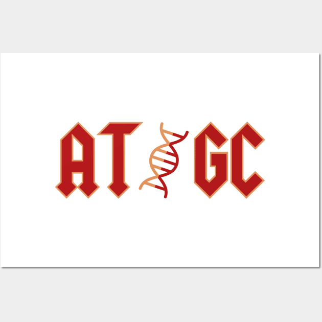 AT GC Vintage AC/DC Molecular Biology genetic code Wall Art by labstud